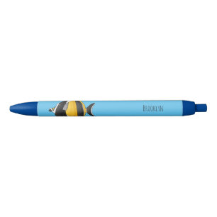 Moorish idol fish cartoon illustration zwarte inkt pen