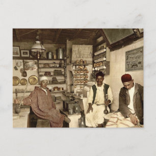 Moorish koffiehuis, Algiers, Algerije Pho Briefkaart