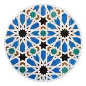 Moorish Moroccan Blue Keramische Knop (Voorkant)