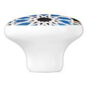 Moorish Moroccan Blue Keramische Knop (Zijkant)