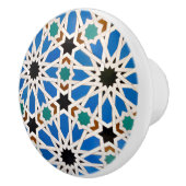 Moorish Moroccan Blue Keramische Knop (Rechts)