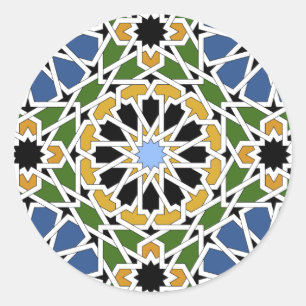 Moorish tegel ronde sticker