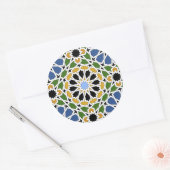 Moorish tegel ronde sticker (Envelop)