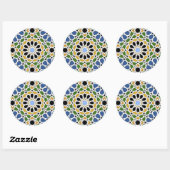Moorish tegel ronde sticker (Vel)