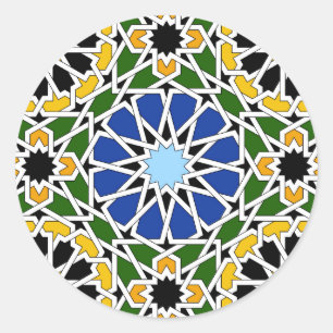 Moorish tegel ronde sticker