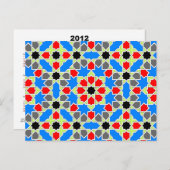 Moorish tile 2012 Calendar Briefkaart (Voorkant / Achterkant)