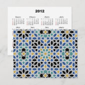 Moorish tile 2012 Calendar Briefkaart (Voorkant / Achterkant)