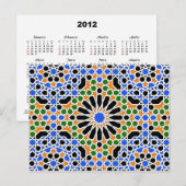 Moorish tile 2012 Calendar Briefkaart (Voorkant / Achterkant)