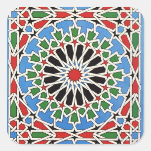 Moorish tile Square Sticker