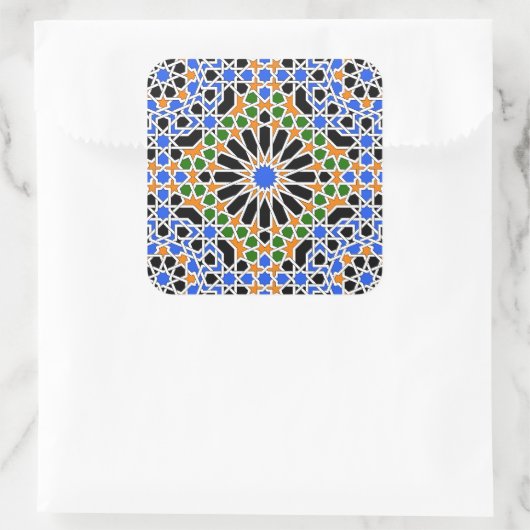 Moorish tile Square Sticker (Tas)