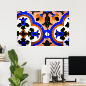 Moorish tile, The Alhambra, Spain Poster (Thuiskantoor)