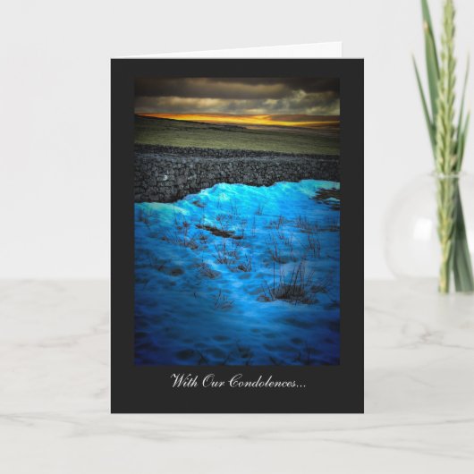 Moorland Sun en sneeuw - met onze condoleances Kaart (Voorkant)