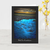 Moorland Sun en sneeuw - met onze condoleances Kaart (Gele Bloem)