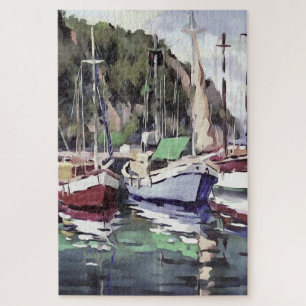Moorn bij turunc Gulet Sailboat AcrylArt Legpuzzel