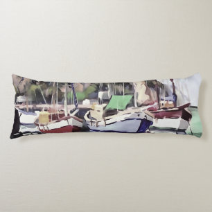Moorn bij turunc Gulet Sailboat AcrylArt Lichaamskussen