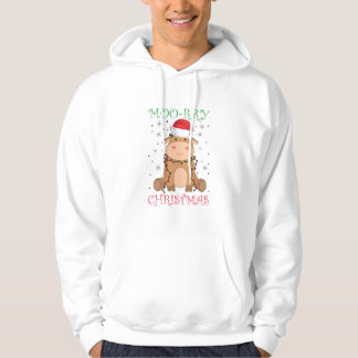 Moorry Kerstmis Koe kerstpuntjes Hoodie