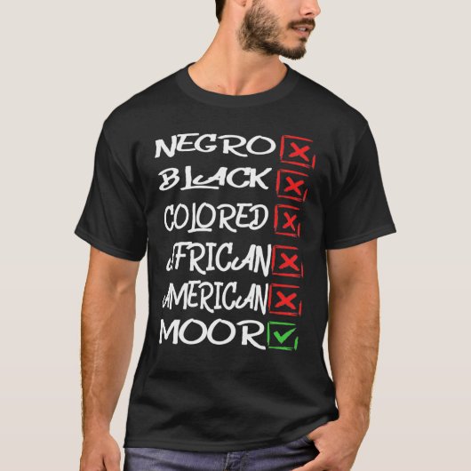 Moors Amerikaans Marokkaans T-shirt (Voorkant)