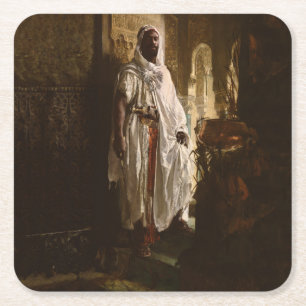 Moors hoofd Afrikaanse kunst schilderij portret Kartonnen Onderzetters