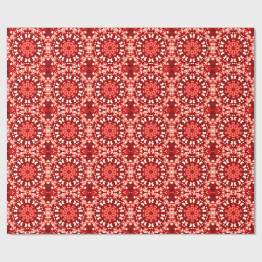 Moors rood geometrisch cadeaupapier (Vlak)