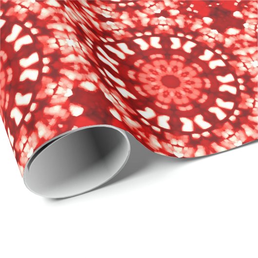 Moors rood geometrisch cadeaupapier (Rol Hoek)