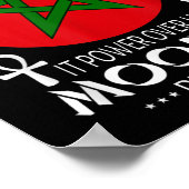 Moorse Amerikaan die bang is voor islamitisch zing Poster (Hoek)