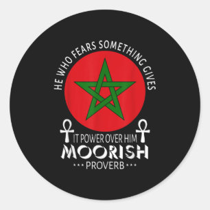 Moorse Amerikaan die bang is voor islamitisch zing Ronde Sticker
