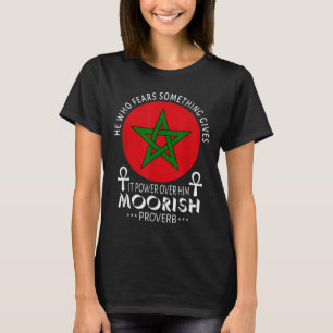 Moorse Amerikaan die bang is voor islamitisch zing T-shirt
