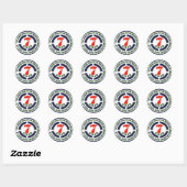 Moorse Amerikaanse GRAND SEALS Ronde Sticker (Vel)