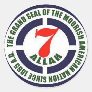 Moorse Amerikaanse GRAND SEALS Ronde Sticker