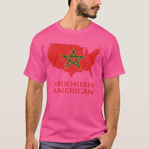 Moorse Amerikaanse Retro Trots Moorse Marokkaanse  T-shirt
