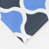 Moorse Arabesk (korenbloem en zwart) Fleece Deken (Hoek)