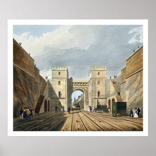 Moorse Arch, kijkend uit de tunnel, bord 10 fr Poster (Voorkant)