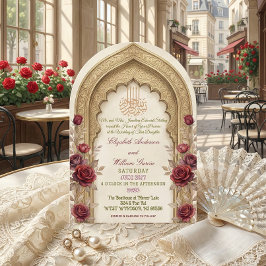 Moorse Boog Bismillah-calligrafie Nikkah Kaart