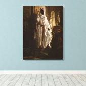 Moorse Chief Afrikaanse kunst portret Canvas Afdruk (Insitu (Houten vloer))