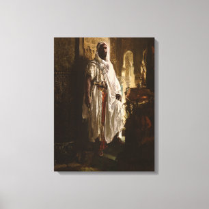 Moorse Chief Afrikaanse kunst portret Canvas Afdruk