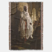 Moorse Chief Afrikaanse kunst portret Deken (Voorkant Verticaal)