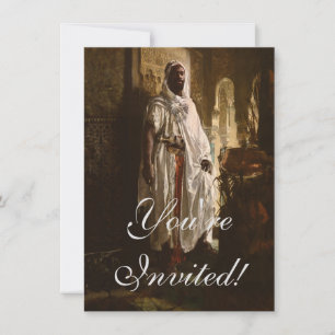 Moorse Chief Afrikaanse kunst portret Kaart