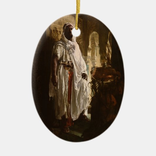 Moorse Chief Afrikaanse kunst portret Keramisch Ornament (Voorkant)