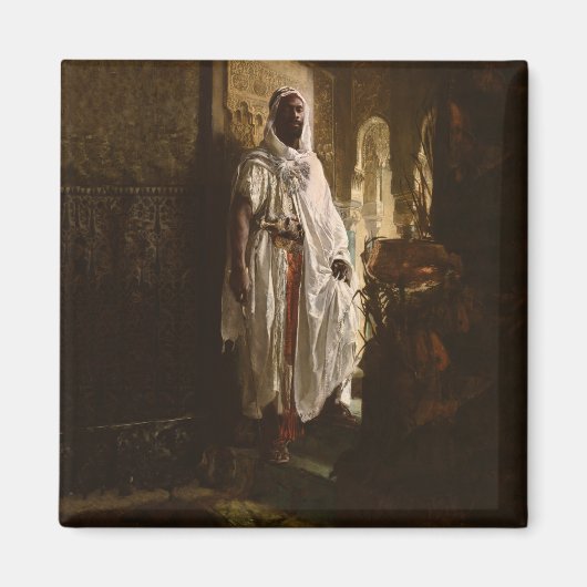 Moorse Chief Afrikaanse kunst portret Magneet (Voorkant)