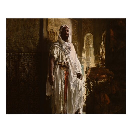 Moorse Chief Afrikaanse kunst portret Perfect Poster (Voorkant)