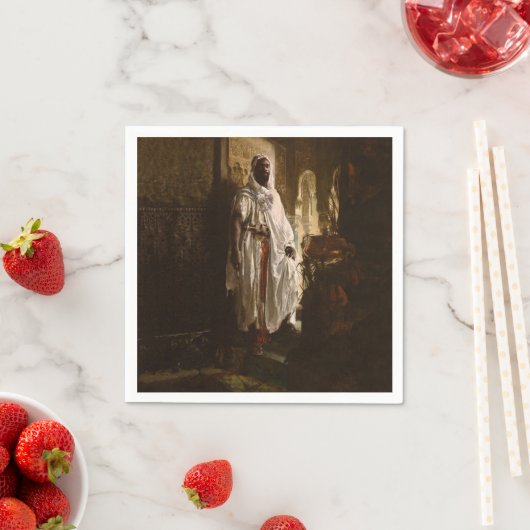 Moorse Chief Afrikaanse kunst portret Servetten (Insitu)