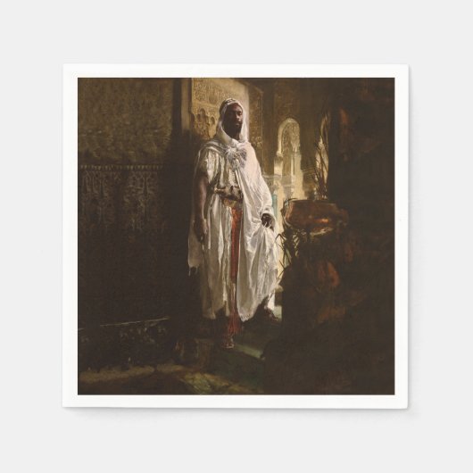 Moorse Chief Afrikaanse kunst portret Servetten (Voorkant)