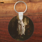 Moorse Chief Afrikaanse kunst portret Sleutelhanger (Voorkant)