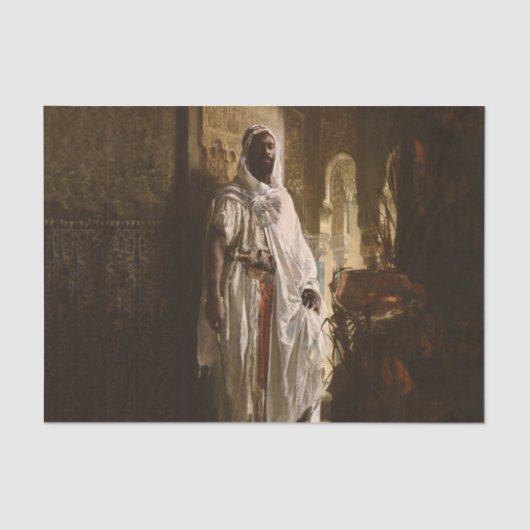 Moorse Chief Afrikaanse kunst portret Tissuepapier (Voorkant)