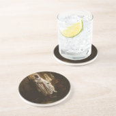 Moorse Chief Afrikaanse kunst portret Zandsteen Onderzetter (Zijkant)