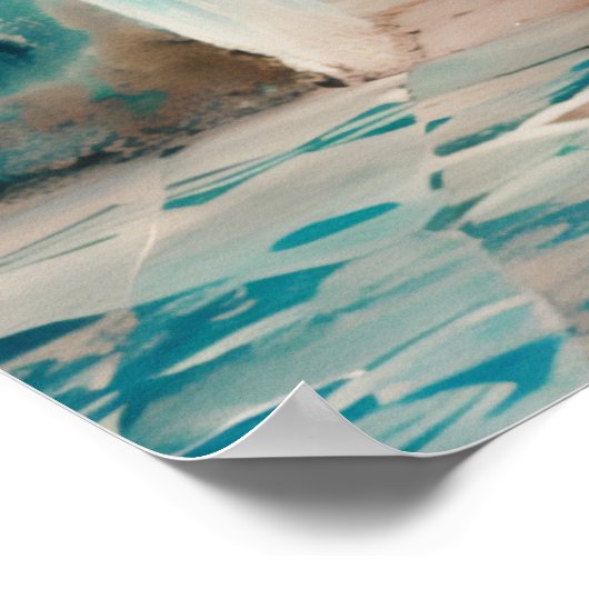 Moorse Marrakesh Blue Cream Poster (Hoek)