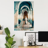 Moorse Marrakesh Blue Cream Poster (Thuiskantoor)