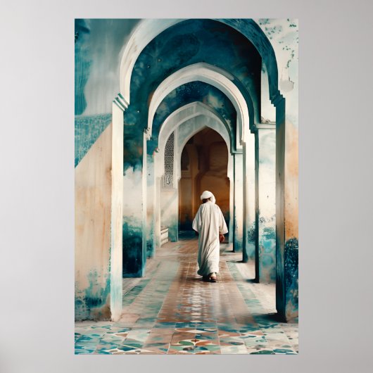 Moorse Marrakesh Blue Cream Poster (Voorkant)