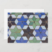 Moorse Mozaïek Sterren Briefkaart (Voorkant / Achterkant)