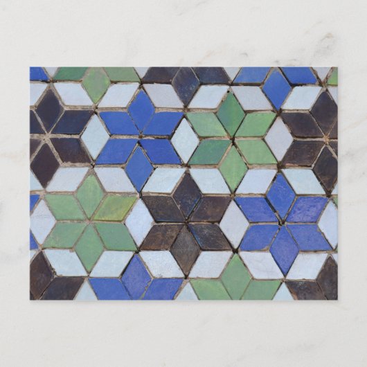 Moorse Mozaïek Sterren Briefkaart (Voorkant)